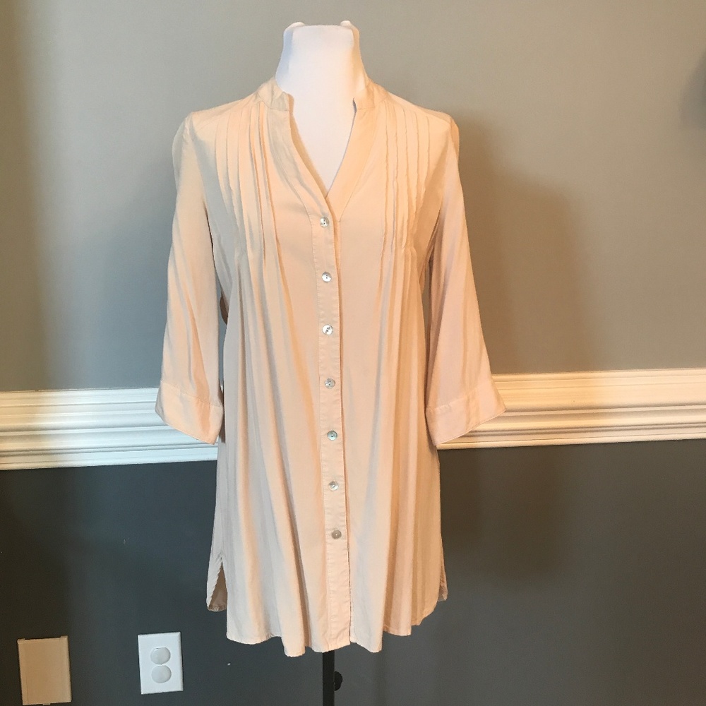 Forever 21 Cream 3/4 quarter sleeve Tunic